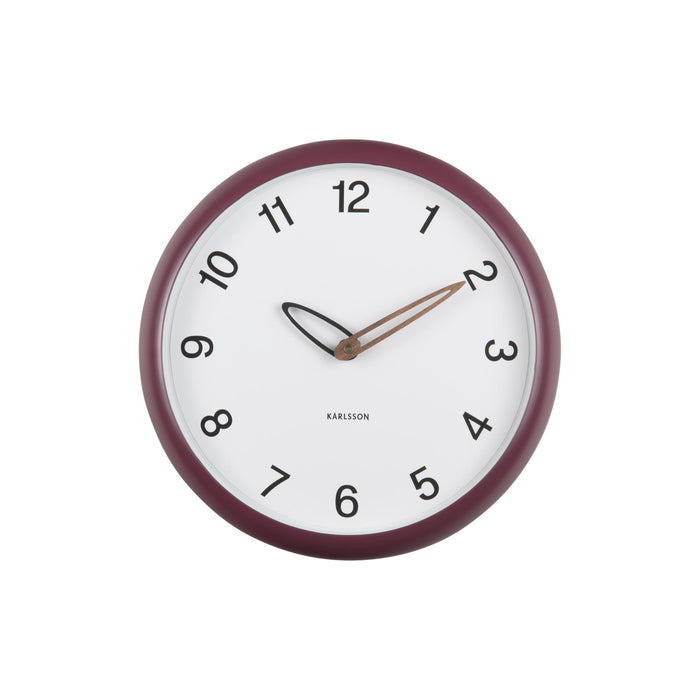 Karlsson Wandklok Bella - Dark mauve - 4.2x30x30cm