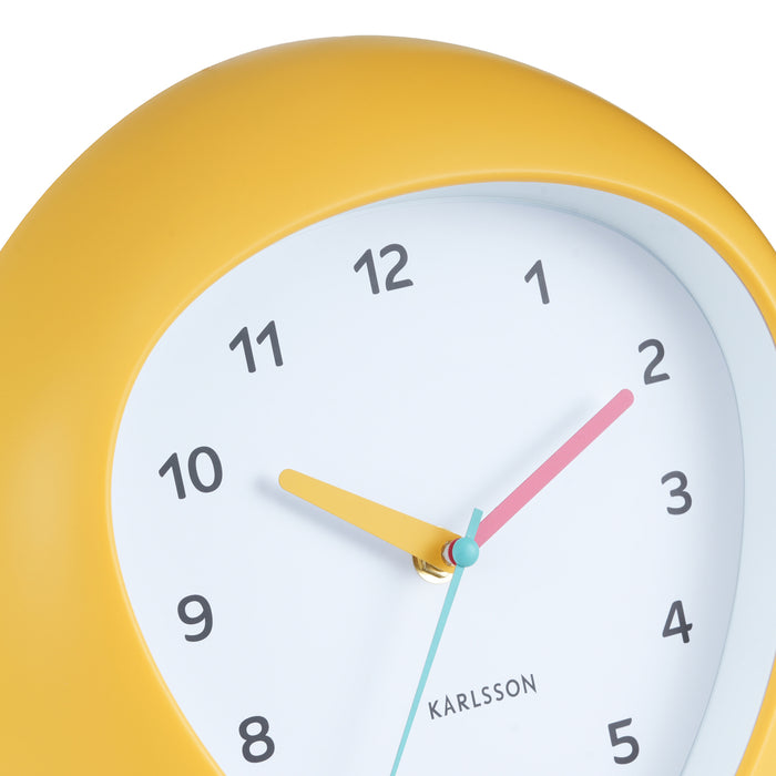 Karlsson Wandklok Funky Vibes - Heldergeel - 4.4x25.5x25.5cm