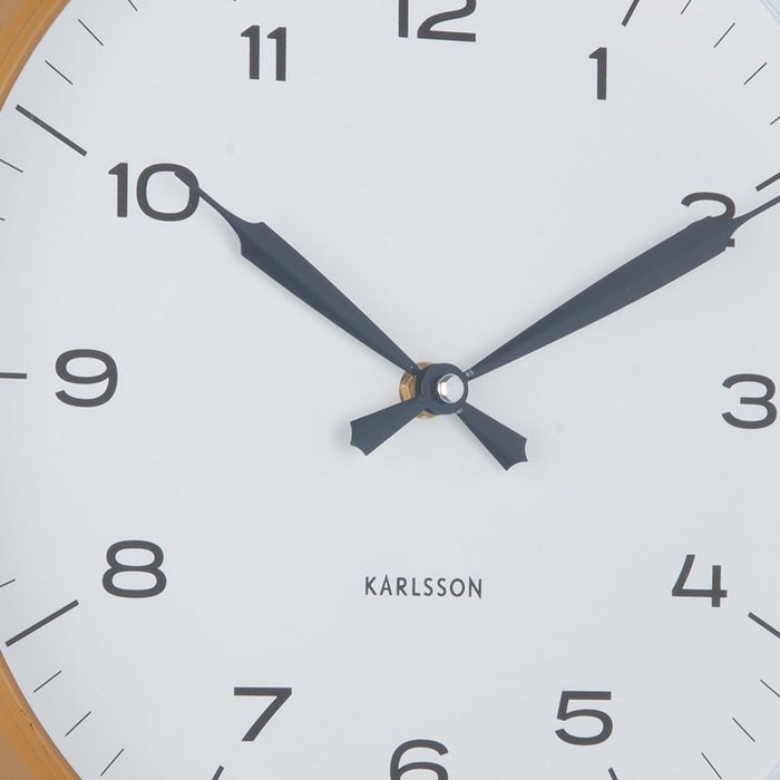 Karlsson Wandklok Modern Factory - Okergeel - Ø30cm