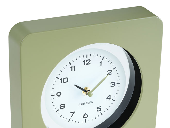 Karlsson Wandklok New Vintage - Legergroen - 4.4x22x22cm