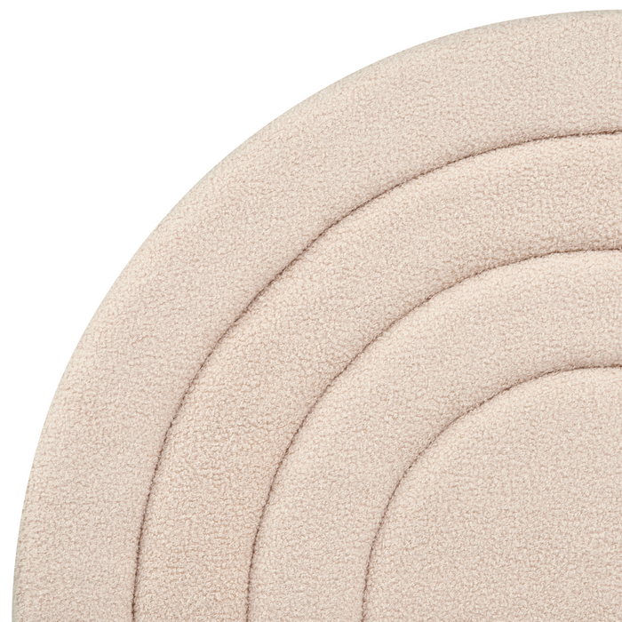 Beliani - ANET - Bed - Beige - 90 x 200 cm - Bouclé