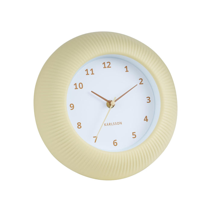 Karlsson Wandklok Tender Rib - Zachtgeel - Ø25cm
