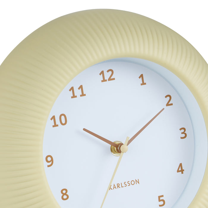 Karlsson Wandklok Tender Rib - Zachtgeel - Ø25cm