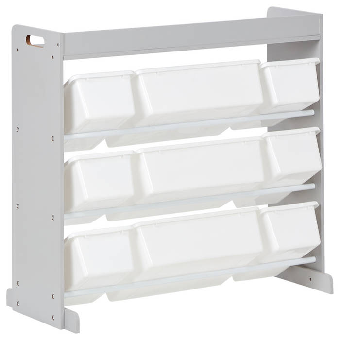 Beliani - COLLIE - Kast met 9 dozen - Grijs|Wit - MDF