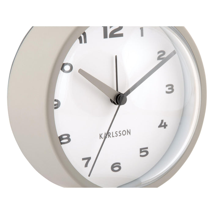 Karlsson Wekker Brisk Dome - Donkergrijs - 6.5x11x13.8cm