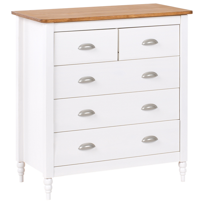 Beliani - SHILLINGTON - Ladekast - Wit|Lichthout - Dennenhout