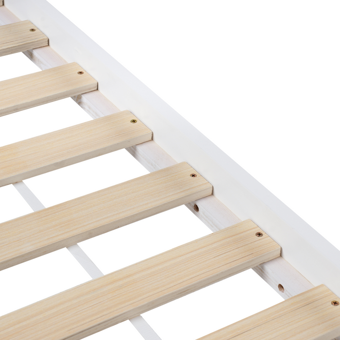 Beliani - DEVAY - Kinderbed - Wit - 90 x 200 cm - Grenenhout