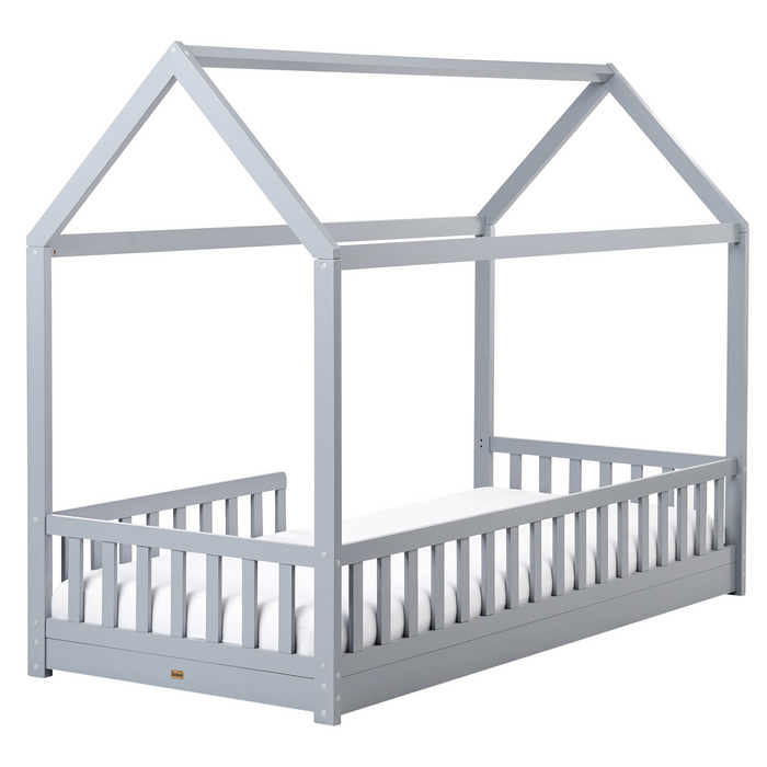 Beliani - COSSAYE - Kinderbed - Grijs - 90 x 200 cm - Grenenhout