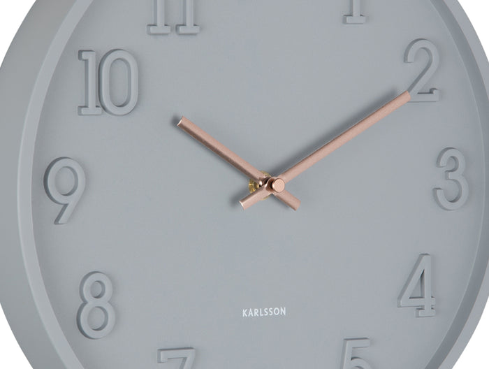 Karlsson Wandklok Calma - Donkergrijs - 3.8x30x30cm