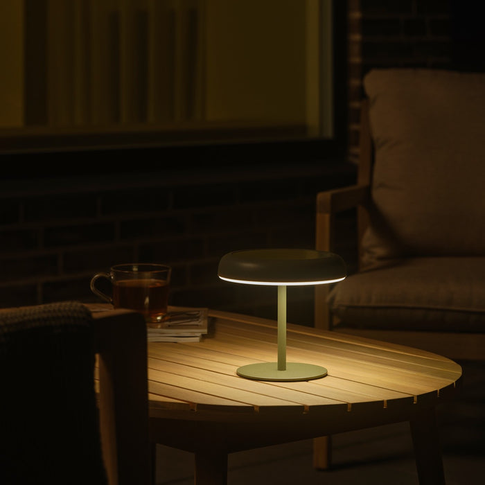 Nordlux Elmer Solar Tafellamp - Olijfgroen