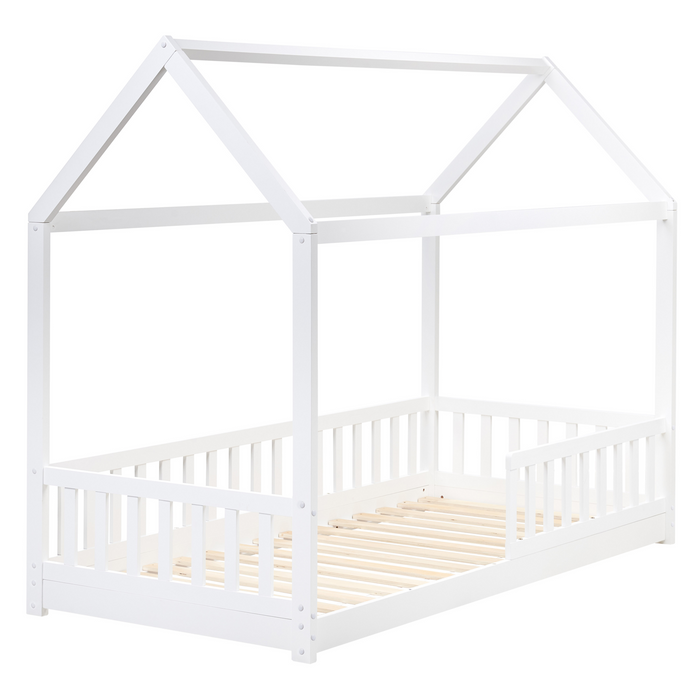 Beliani - COSSAYE - Kinderbed - Wit - 90 x 200 cm - Grenenhout
