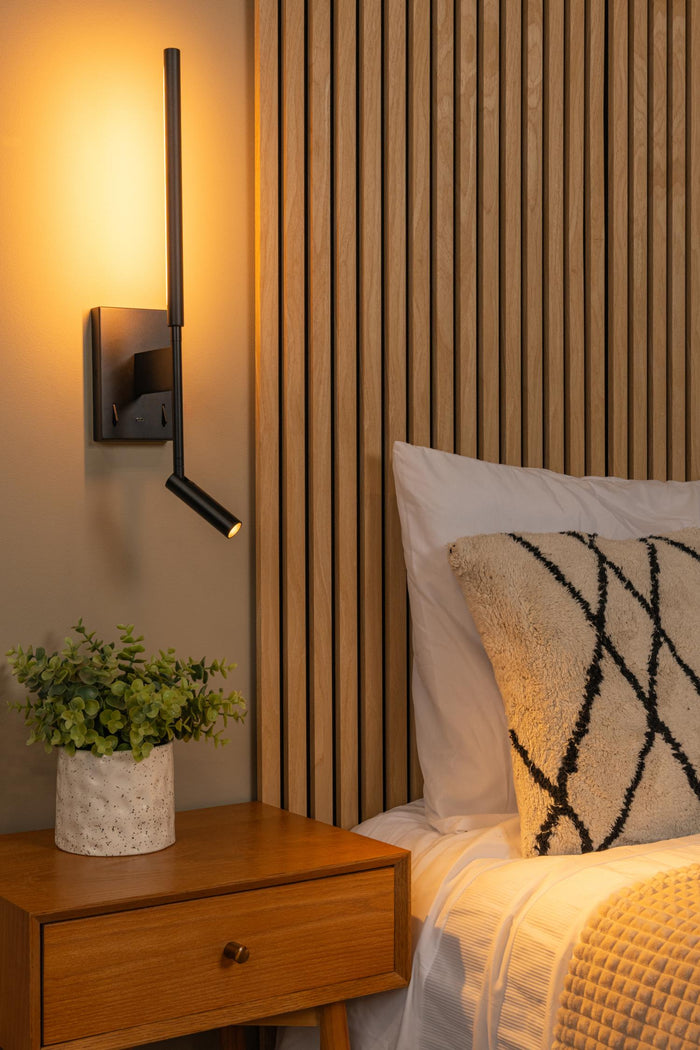 Lucide FINAN Wandlamp - Zwart