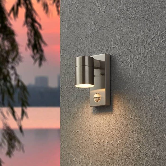 EGLO Riga 5 Wandlamp Buiten - Sensor - GU10 - 16,5 cm - Sensor - RVS