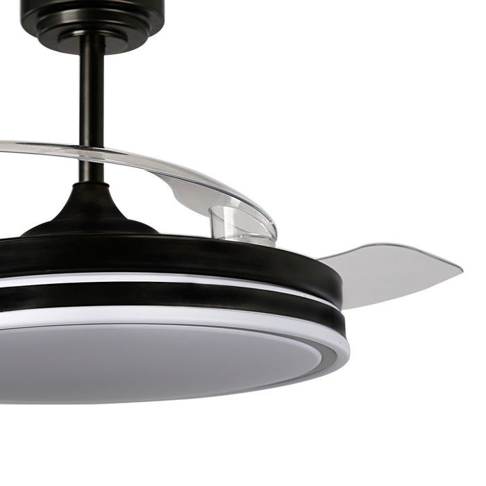 CristalRecord Plafondventilator Moss Ø 106 cm zwart