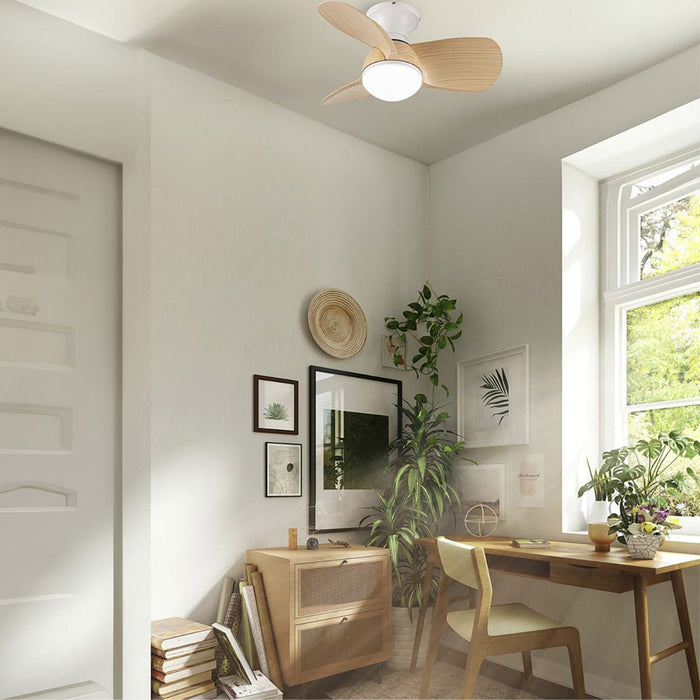 CristalRecord Plafondventilator Epona Mini Ø 64 cm hout wit