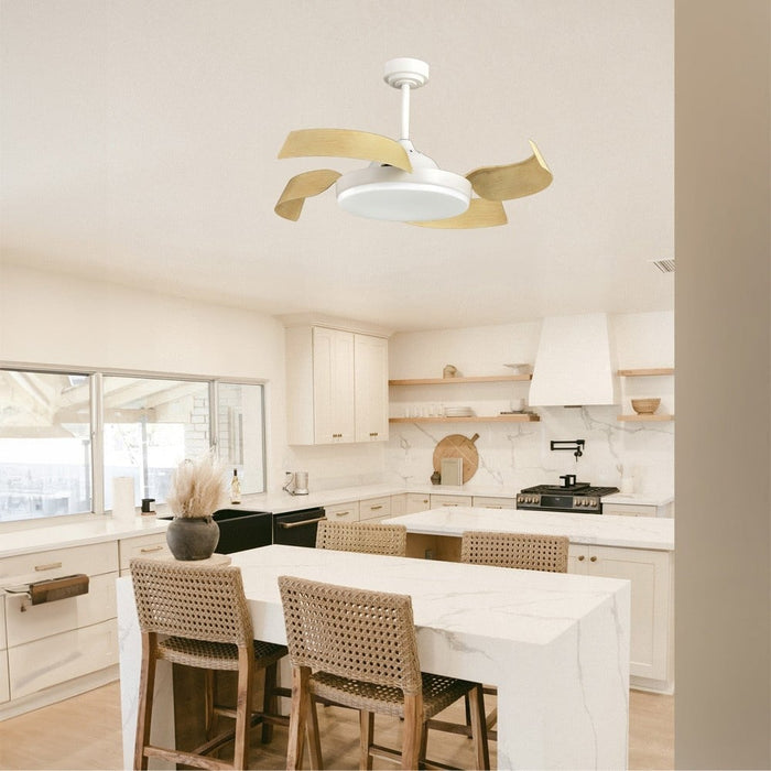 CristalRecord Plafondventilator Batan WIFI Ø 107 cm hout wit