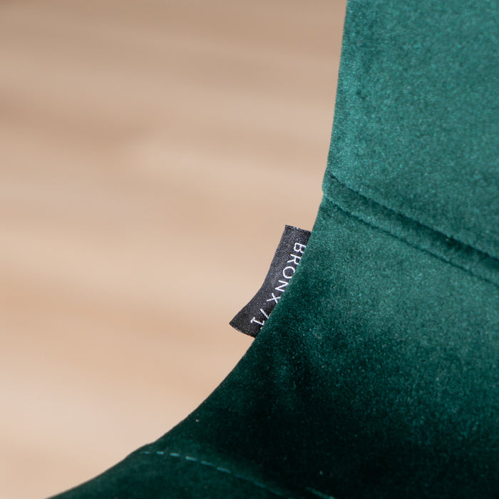 Bronx71 Velvet barkruk Mikky groen 68 - 79 cm - barkrukken set van 4