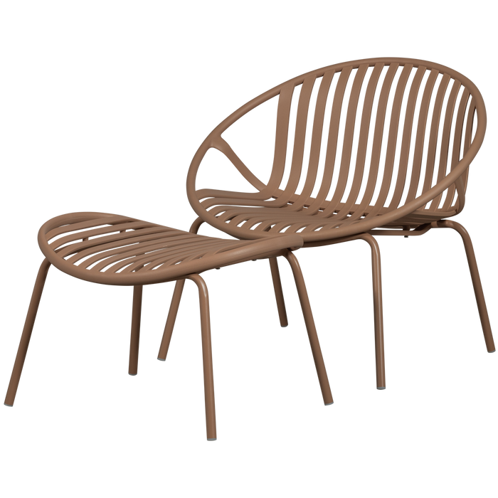 WOOOD Bruce Fauteuil Tuin - Metaal - Zalm Roze - 73x81x72 cm