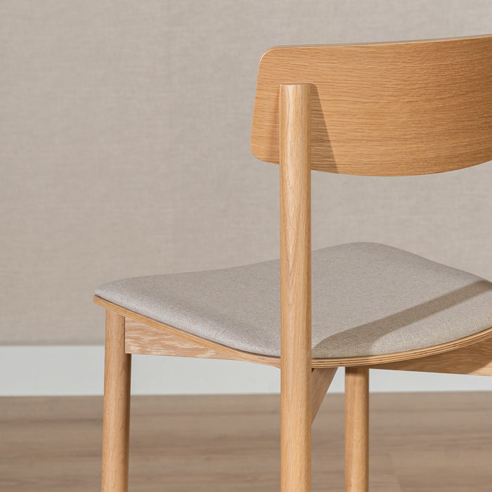 Bronx71 Scandinavische barkruk Jane naturel eiken| off white 80 cm