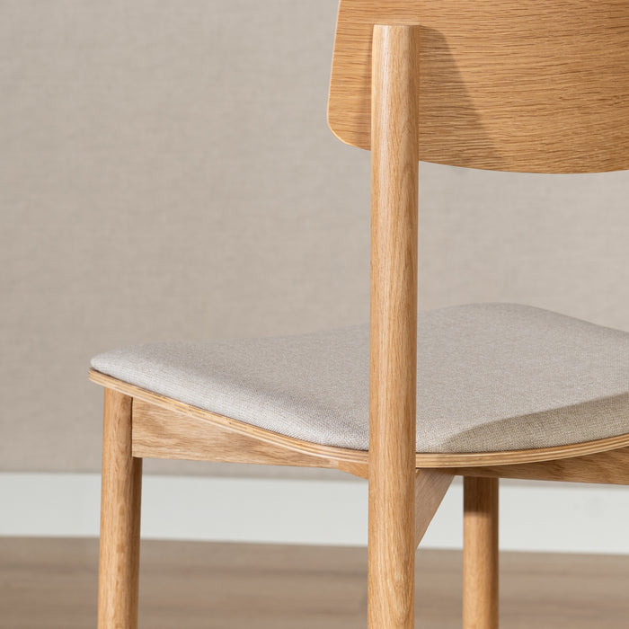 Bronx71 Scandinavische barkruk Jane naturel eiken| off white 80 cm