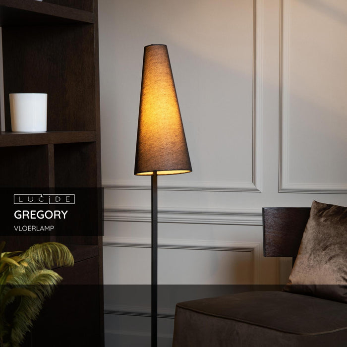 Lucide GREGORY Vloerlamp - Zwart