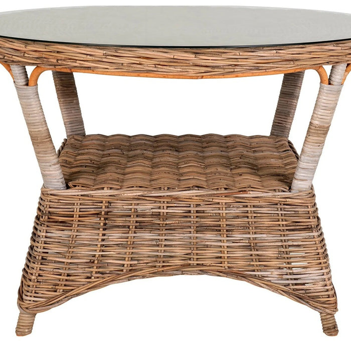 House Nordic - Tuintafel Larisa kubu|Glasplaat ø120cm