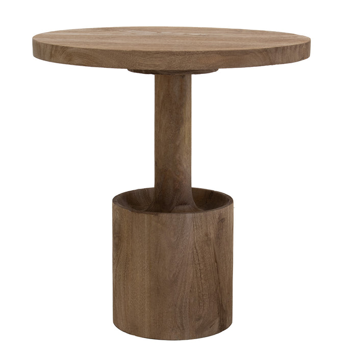 Giga Meubel - Bijzettafel Rond 45cm - Naturel Mangohout - Stacy