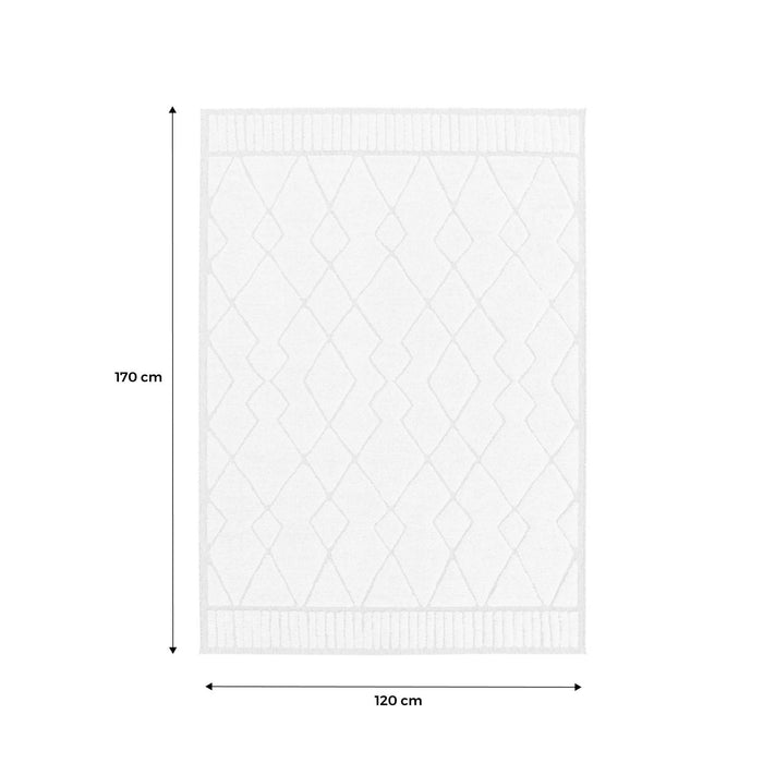 sweeek - Interieur tapijt met etnisch Berberpatroon, beige en crème