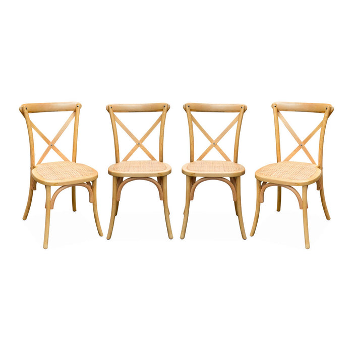sweeek - Vintage houten bistrostoel (set van 4)