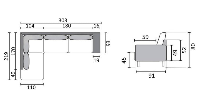 by fonQ Cirro Hoekbank Links - Mosterd