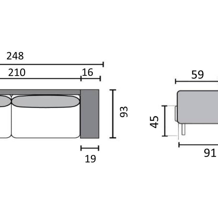by fonQ Cirro 3-zitsbank - Mosterd