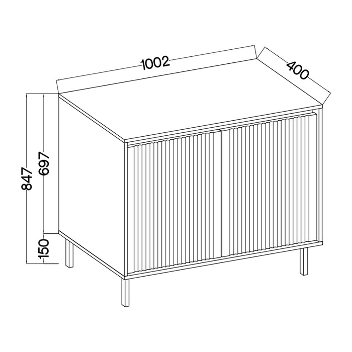 by fonQ Ovara Dressoir 2-deurs - Licht Eiken