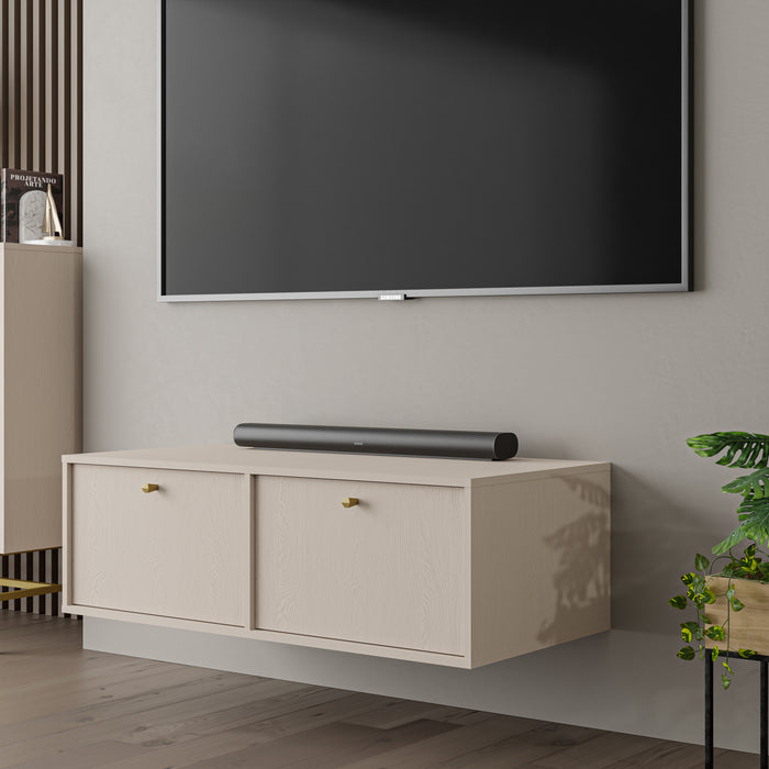 by fonQ Luvra Zwevend Tv-meubel 2-deurs - Zand