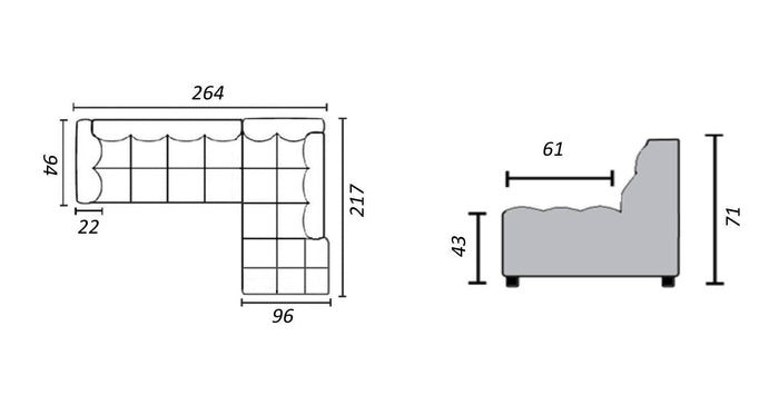 by fonQ Mush Hoekbank XL Rechts - Chenille - Bruin
