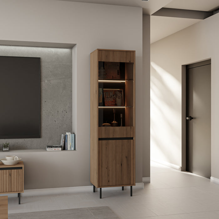 by fonQ Ovara Vitrinekast - Licht Eiken