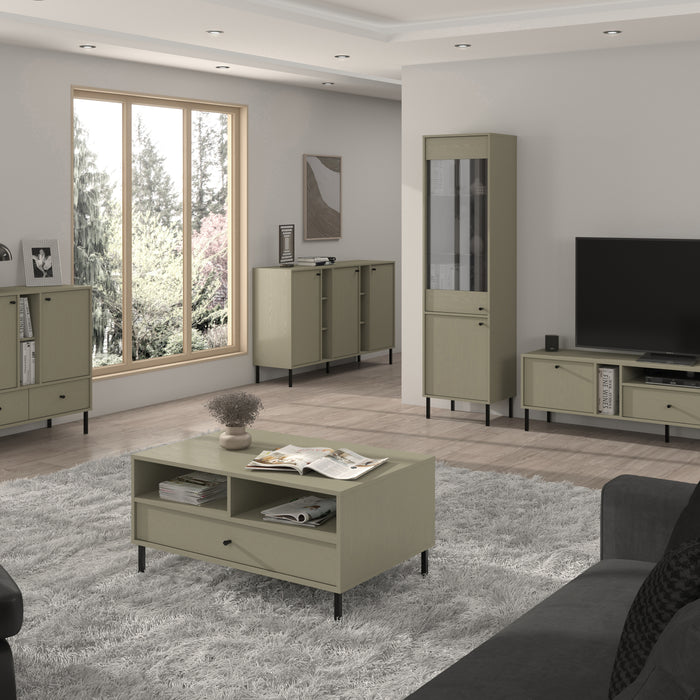 by fonQ Luvra Dressoir 2-deurs - Open Vak - Groen