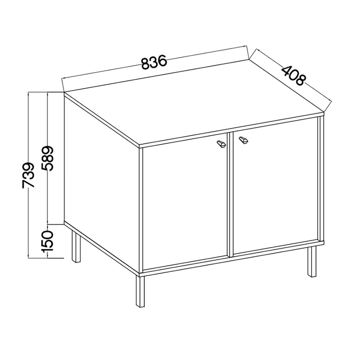 by fonQ Luvra Dressoir 2-deurs - Groen