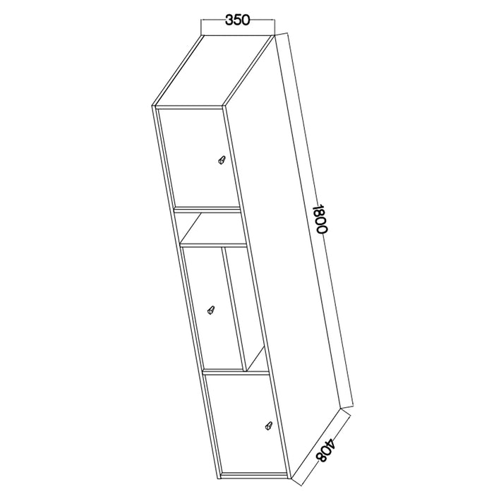 by fonQ Luvra Zwevend Tv-meubel 2-deurs - Open Vak - Groen