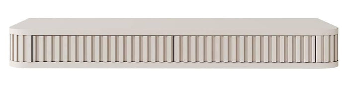 NADUVI Collection Ovarlo hangende kaptafel met groeven en twee laden,