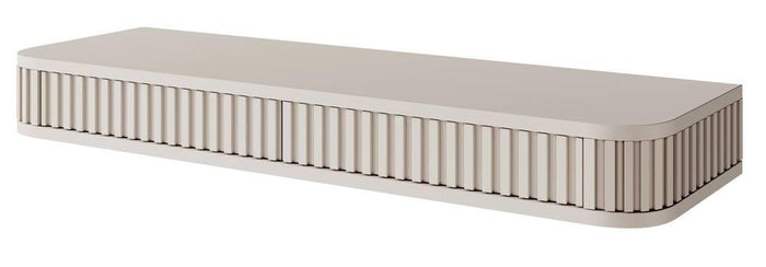 NADUVI Collection Ovarlo hangende kaptafel met groeven en twee laden,