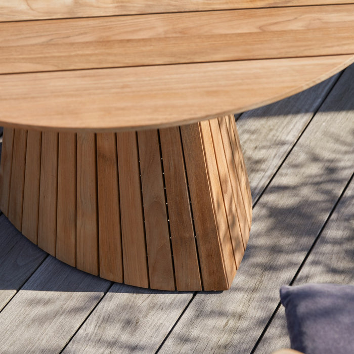 Tikamoon - Ronde tuintafel van massief teakhout voor 6 personen