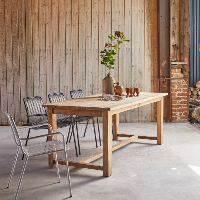 Tikamoon - Tuintafel van massief gerecycled teakhout voor 6-8 personen