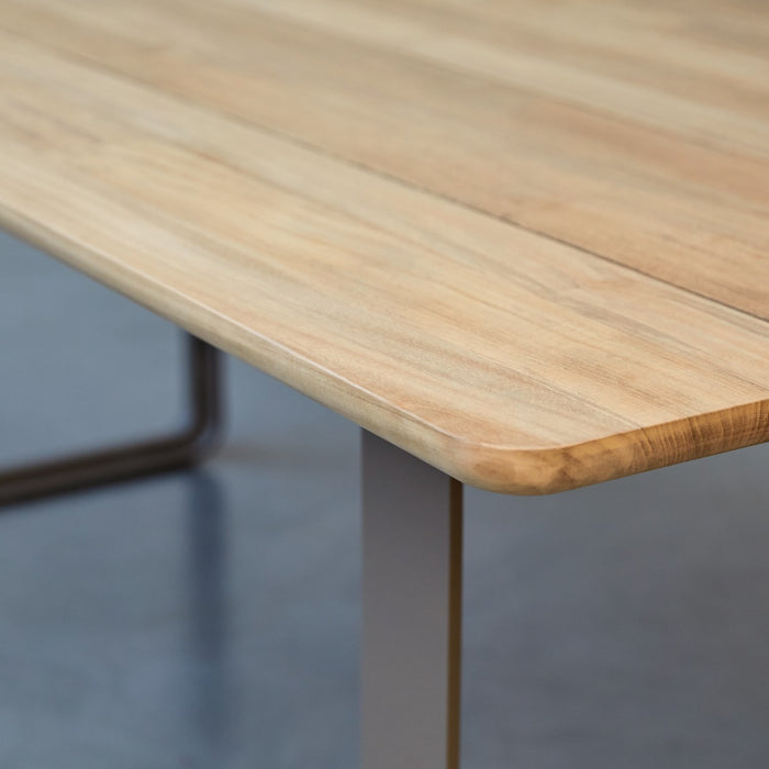 Tikamoon - Tuintafel massief gerecycled teakhout aluminium 6|8 pers.