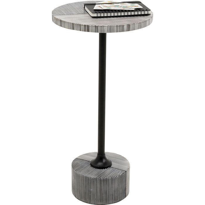 Bijzettafel Domero Double Ø25cm zwart en wit Kare Design