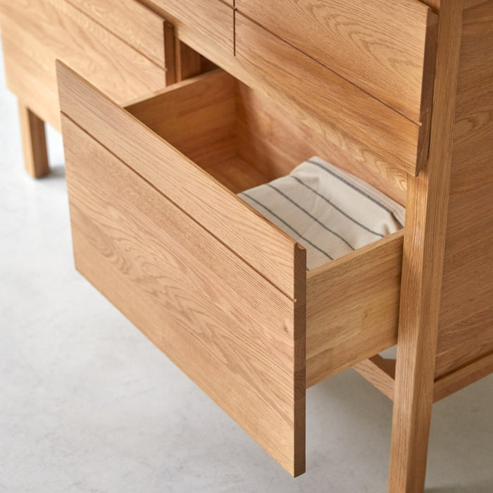 Tikamoon - Massief eikenhouten en keramisch badkamermeubel 120 cm