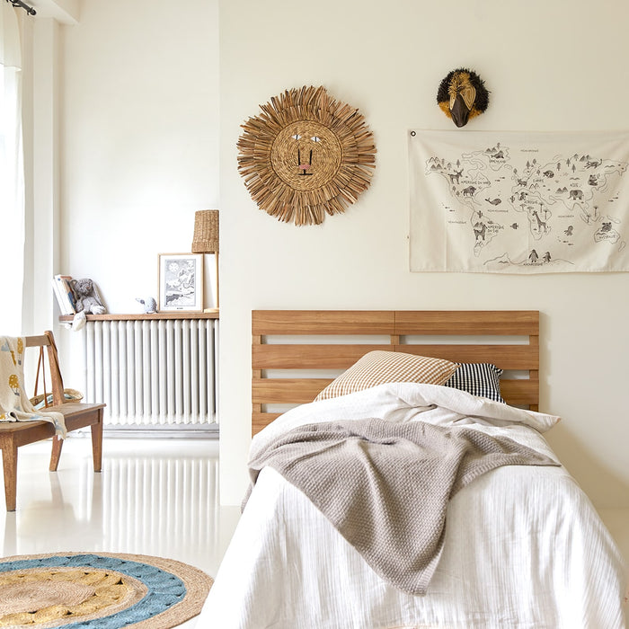 Tikamoon - Hoofdeinde voor kinderkamer van massief teakhout 135 cm