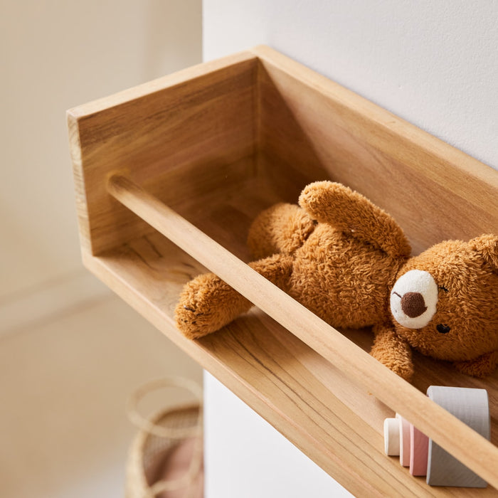 Tikamoon - Wandplank voor kinderkamer van massief teakhout 100 cm
