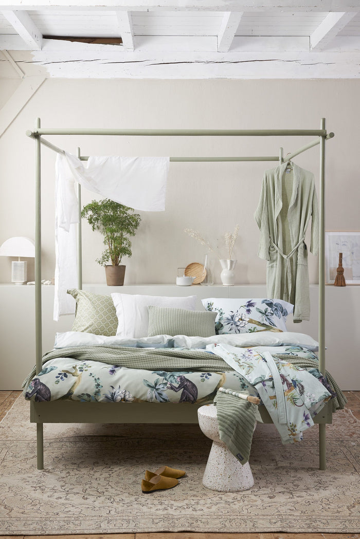 Home Pique Sprei Light Olive | 160 cm x 250 cm | Groen | Katoen