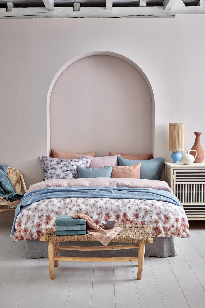 Home 89 Plaid Pearl Blue | 130 x 220 cm | Blauw | Katoen | Polyester