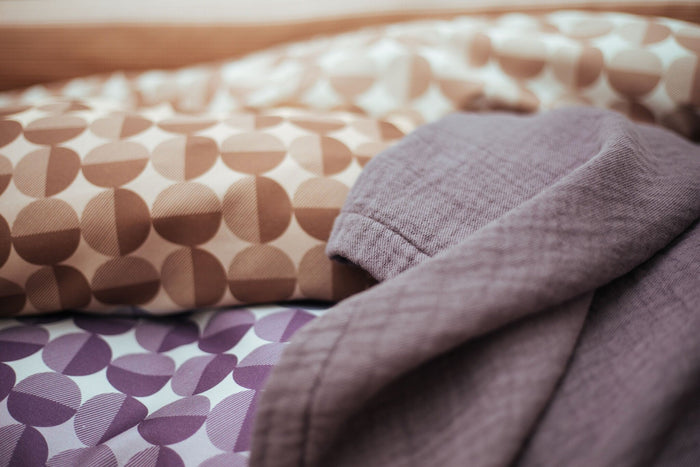 Dekbedovertrek Bubble Moonscape | 200 x 200|220 cm | Bruin | Paars